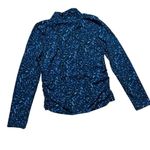 Kenneth Cole blue black ruched blouse sz PM Photo 2