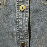 Vintage Club Z Embroidered/Rhinestone Denim Button Up Sz S Photo 3