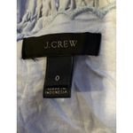 J.Crew Swiss Dot Peplum Ruffled Cap Sleeve Blouse V Neck Back Zip Up 0 Blue Photo 7