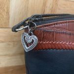 Brighton Vintage Brown Croc Leather Black Mini Crossbody Bag Photo 4