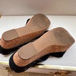 Merona Elastic Strappy Wedge Heel Sandals Black Size 9.5 Photo 5