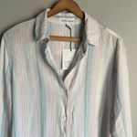Bella Dahl  - Pocket Button Down in Havana Rainbow Stripe Photo 4