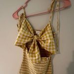Mable yellow gingham plaid dress size small Gold Photo 8