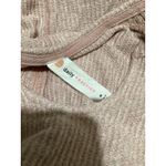 Anthropologie Daily Practice Sweater Womens Medium Pink Ribbed Knit Notch Neck Long Sleeve Photo 4