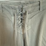 Cloth & Stone Anthropologie Sz S Cropped Joggers LaceUp Fly Light Gray Corduroy Photo 7