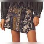 Free People NWT Mad Love Bohemian Black and Quilted Wrap Skirt $128 MSRP Photo 1