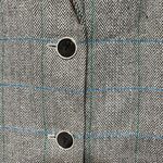 Vintage Kasper Pinstriped Blazer Light Shoulder Pads Gray Blue Green Size 12 Photo 4