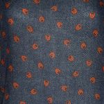 Cooperative Urban Outfitters Blouse Navy Blue Orange Slit Open Back Semi Sheer Photo 4