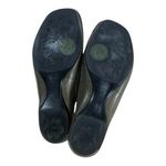 Clarks Olive Green Leather Embroidered Mules Slides Casual Shoes Women Size 9M Photo 9