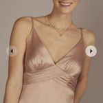 David's Bridal Wine Floor Length Formal Dress Photo 2