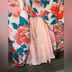 &merci NWOT-&Merci-BUBBLE SLEEVE FLARE MINI DRESS CORAL FLORAL-large Photo 4