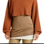 Free People  Easy‎ Street cropped pullover oversized sweater orange NWOT size M Photo 1