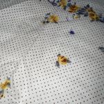 Vintage Handkerchief Hanky Floral Print Pin Dot Gold Blue Purple Hankie New NOS Photo 2