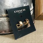Coach  Snake Skin 3/4 Hoop Earrings NWT​ Photo 1