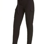 Chico's  black utility cargo dress pants tapered‎ leg Photo 0