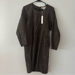 NWT Caron Callahan Leon Brown Polka Dot Silk Cotton Dress Size S Photo 2