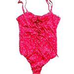 ZARA NEW Women’s Star Printed Bodysuit size XS Red Photo 0
