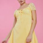 Sugar Thrillz Pale yellow mini Dress Photo 1