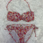 Victoria's Secret ‎ Pink and Yellow Floral Bikini Photo 0