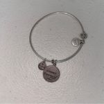 Disney Alex & Ani Walt  World Blue Cinderella Silhouette Silver Bangle Bracelet Photo 1