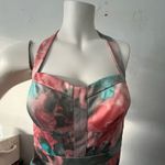 Jessica Simpson  halter floral dress 6 midi sweetheart pink padded bust whimsical Photo 3