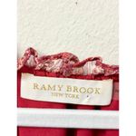 Ramy Brook Luanne Paisley Print Long Sleeve Silk Blouse Cherry Red Women's XS Photo 4