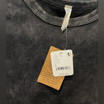 Free People  Ribbed Baby Tee Washed Black size Medium Photo 7