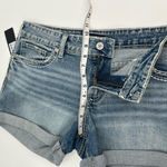 Silver Jeans Co Silver Jeans BRITT Shorts Low Rise Denim Women’s W33/L4” Blue Jean Roll Cuff NWT Photo 6