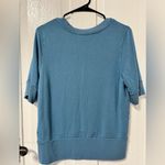 Athleta step forward sweatshirt v neck tee in skylark blue size medium Photo 2