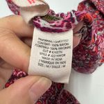 Billabong Romper Womens Medium Red Pink Floral Worlds Collife Cutout Bell Sleeve Photo 10