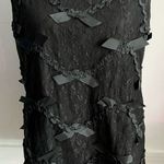 Ann Taylor  • Bow Lace Black Tank Top Photo 0