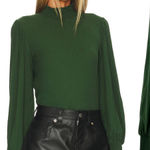 Nation Ltd Violet Prim And Proper Top Tee Blouse Pima Cotton Green Size XS Photo 0