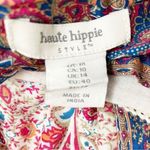 Haute Hippie NEW Tiered Maxi Dress Red Blue Floral Size 10 Prairie Boho Cowgirl Photo 8