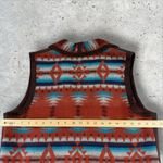 Pendleton VTG‎  Wool Blanket Vest Southwest Western Aztec Native American Sz L Photo 4