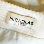 NICHOLAS Twill Gathered Sheath Dress White Ivory Size 14 Photo 12