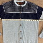 JERSILD Vintage Dark and Light Blue Cardigan Sweater Size 42 Photo 3