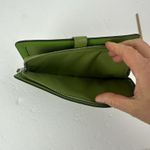 Coach Smooth Leather Skinny Snap Tab Slim Wallet Dark Lime Green CH823 Used Photo 8