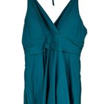 Bloomchic Solid Teal Ruffle Hem Empire Waist Halter Neck Swim Dress size 18/20 Green Photo 6