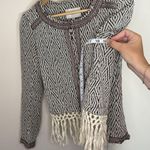 Miss Me  Western Boho Fringe Jacket Womens Small Grey Black Geometric Retro 90s Photo 3