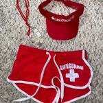 Lifeguard Costume Red Size M Photo 0