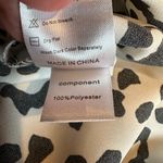 Cheetah print Black White Vneck Blouse 3/4 sleeve Timeson Ladies size Large Sz L Photo 6