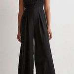 Madewell NWT Ruched Straight-Leg Crop Jumpsuit in Black Photo 0