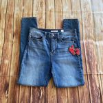 Black Label SP Women’s Floral Patch Distressed Tore Jeans Blue Size 30 Photo 2