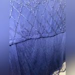 Sherri Hill  51475 Navy Blue Heavy Beaded Formal Gown Photo 4