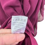 Eilly Bazar Burgundy Maroon Ruffle Cold Shoulder Chiffon Midi Dress Size XL Red Photo 9