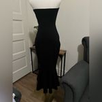FORE Elegant Black Strapless Dress with Bow Front Hi Photo 5