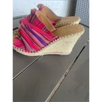 NWOB Altar’d State Hesper Red Multi Wedge Sandal SZ 8.5. Boho/ Tribal / Fabric Photo 7