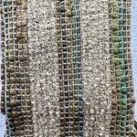 Talbots Long Wool Blend Textured Chunky Scarf Green Taupe Fringed Made In Italy Photo 3