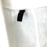 Inizio Italy L Sleeveless Tunic Dress Top Pure 100% Linen Cowl Neck Knee Length White Size L Photo 3