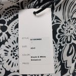 Unique Vintage Black & White Shorts Botanical Paisley Ruffle Size XS New NWT Photo 8